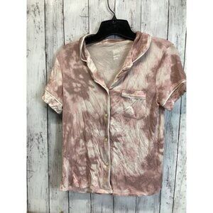 Goth y2k indie normcore gorpcore fishermanStars Above Pink Tie Dye Blouse Top XS